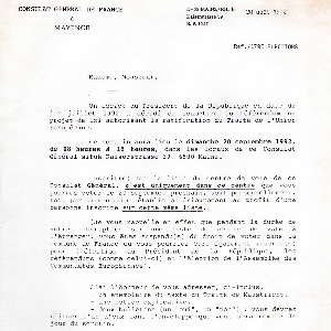 1992-08 (1/9) • Informations consulaires concernant le référendum du 20/09/1992 sur le Traité de Maastricht (numérisation: Daniela BERNDT).
