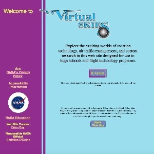 2005 (8/11) • Pour mettre au point ma solution web de pilotage conceptuel, je m’inspire de contenus pédagogiques repérés sur le net, tel que ce module (qui était en 2005) téléchargeable sur le site de la NASA • Page web: https://www.nasa.gov/audience/foreducators/9-12/features/F_Virtual_Skies.html • Capture d’écran: Daniela BERNDT.